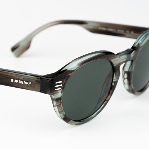 NEW Burberry BE4404 409871 Striped Green Oval Unisex Sunglasses BE4404 - Picture 8 of 11